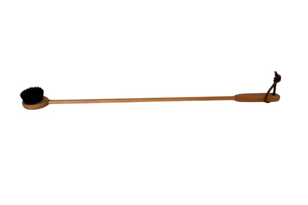 Rückenkratzer Bürste mit Holzgriff – 52 cm, feste Borste & Lederband