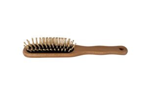 Haarbürste mit Holznoppen – 5-reihig – 22 cm – aus geöltem Buchenholz für jeden Haartyp