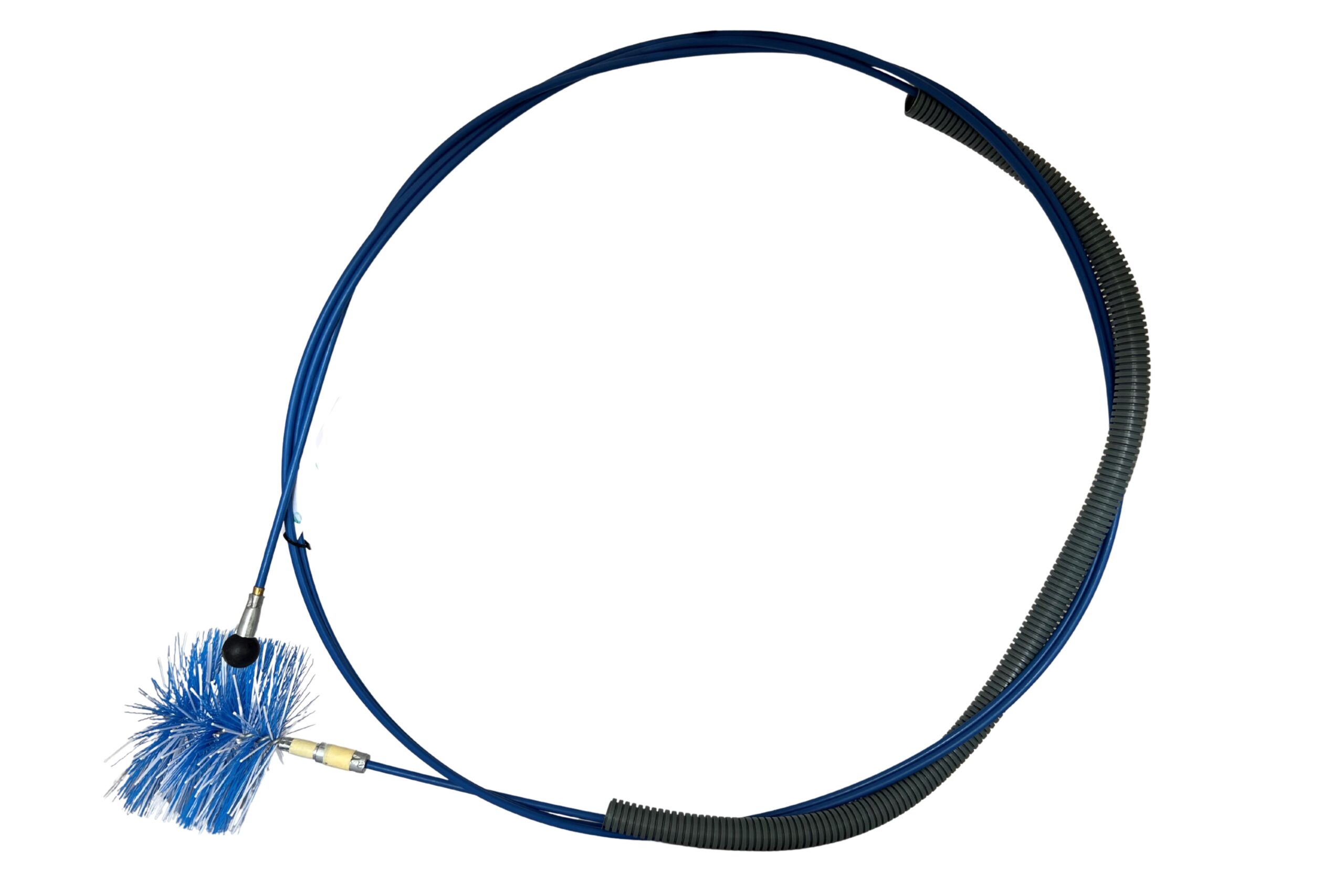 Kaminbürsten Set für Pelletsofen – PVC Kaminbürste mit Glasfaser Schubstange